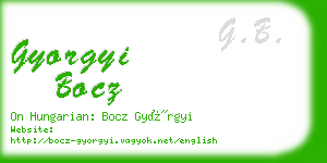 gyorgyi bocz business card